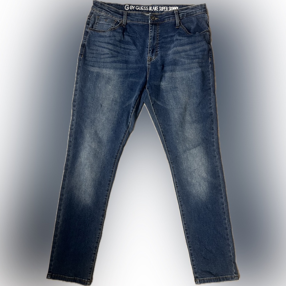 G by Guess Classic Blue Men's Blake Super Skinny Jeans 38x32